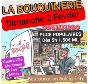Montceau-les-Mines : Marché aux puces populaire de la Bouquinerie
