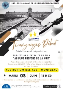 EuroJeunes : une soirée dédiée à la mémoire de la Résistance et de la Déportation