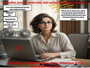 La Claudine aime les week-ends, mais parfois le lundi est le bienvenu.