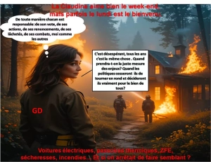 La Claudine aime bien les week-end, mais parfois le lundi est le bienvenu.