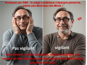Arnaques par SMS : le piège numérique n’épargne personne, même pas Montceau-les-Mines !