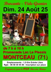Montceau-les-Mines : brocante du PCF, section bassin minier