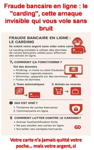 Fraude bancaire en ligne : le « carding », cette arnaque invisible qui vous vole sans bruit