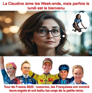 La Claudine aime les Week-ends, mais parfois le lundi est le bienvenu
