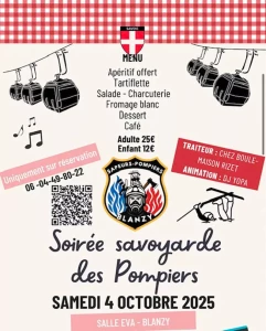 Soirée savoyarde des pompiers de Blanzy