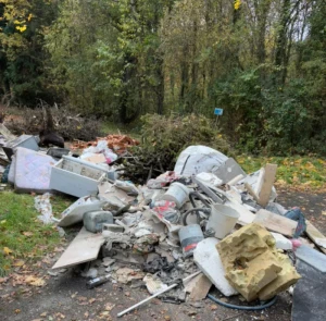 Encore un dépôt sauvage au Bois du Leu à Sanvignes