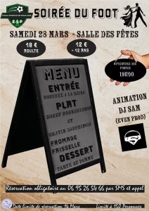 ES Pouilloux : Soirée du Foot
