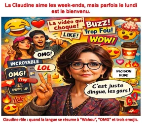 Claudine râle : quand la langue se résume à “Wahou”, “OMG” et trois emojis
