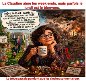 La Claudine aime les week-ends, mais parfois le lundi est le bienvenu.