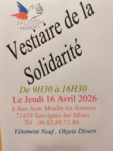 Secours populaire de Sanvignes les Mines.