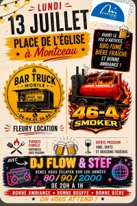 Montceau-les-Mines : Fête du 13 juillet place de l&rsquo;église