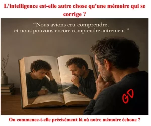 L&rsquo;intelligence est-elle autre chose qu&rsquo;une mémoire qui se corrige ?