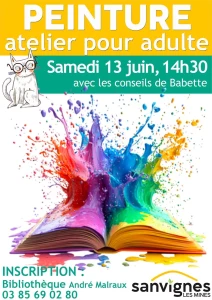 Sanvignes-les-Mines : Peinture, atelier pour adulte