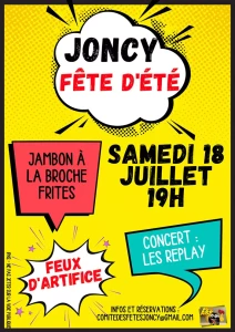 Joncy : la Fête d&rsquo;été promet une soirée festive entre gourmandise, musique et feu d&rsquo;artifice