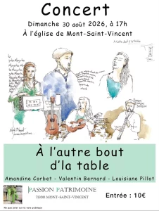À l’autre bout d’la table : un concert reprogrammé à Mont-Saint-Vincent