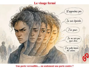 Le visage fermé