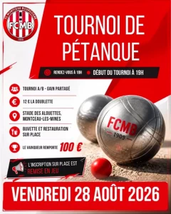 Montceau-les-Mines : Tournoi de pétanque du FCMB