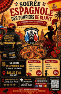 Les sapeurs-pompiers de Blanzy vous invitent à une grande soirée espagnole