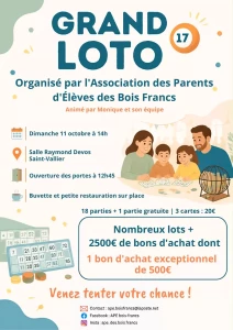 Association des parents d’élèves de l’école des Bois Francs à Saint-Vallier