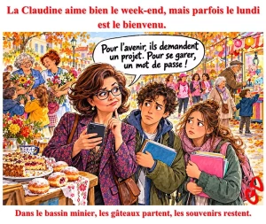 La Claudine aime bien le week-end, mais parfois le lundi est le bienvenu.